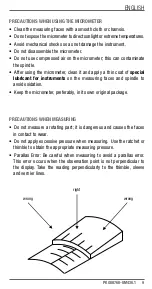 Preview for 9 page of Starrett 436.1 User Manual