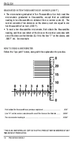 Preview for 14 page of Starrett 436.1 User Manual