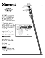 Preview for 1 page of Starrett 5001B Series User Manual