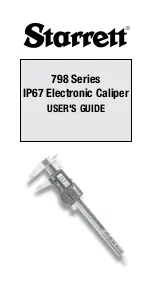 Предварительный просмотр 1 страницы Starrett 798 Series User Manual