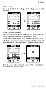 Preview for 21 page of Starrett SR160 User Manual