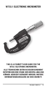 Предварительный просмотр 75 страницы Starrett SW733.1BXFLZ User Manual