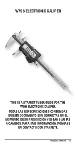 Preview for 13 page of Starrett W798 User Manual