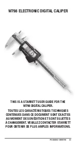 Preview for 23 page of Starrett W798 User Manual