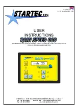 Startec S.R.L. Rain Speed 060 User Instructions preview