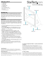 Preview for 2 page of StarTech.com 2POSTRACK12 Instruction Manual & Our Warranty