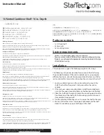 StarTech.com 8STCABSHELF116V Instruction Manual preview