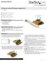 Предварительный просмотр 1 страницы StarTech.com 8STPEX2MPEX Instruction Manual