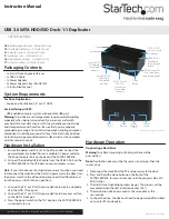 StarTech.com 8STSATDOCK2REU3 Instruction Manual preview