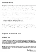 Preview for 6 page of StarTech.com 8STSDOCK2U33V Instruction Manual