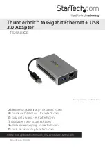 StarTech.com 8STTB2USB3GE Instruction Manual предпросмотр