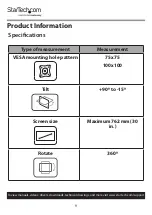 Preview for 10 page of StarTech.com 8STWALLSTSI2 User Manual