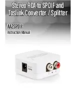 StarTech.com AA2SPDIF Instruction Manual preview