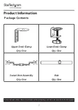 Preview for 8 page of StarTech.com ARMDUAL3 User Manual