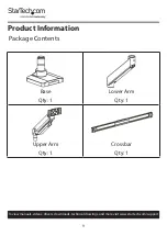 Preview for 10 page of StarTech.com ARMSLMBARDUO User Manual