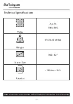 Preview for 14 page of StarTech.com ARMSLMBARDUO User Manual