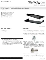 StarTech.com CABSHELF1U Instruction Manual preview