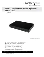 Preview for 1 page of StarTech.com DisplayPort ST124DP Instruction Manual