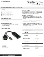 StarTech.com DVI2HD Quick Start Manual предпросмотр