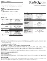 Preview for 2 page of StarTech.com ET90110WDM2 Instruction Manual