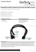 StarTech.com FAN8025PWM Instruction Manual предпросмотр