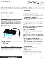 StarTech.com HB30C4AFPD Quick Start Manual предпросмотр