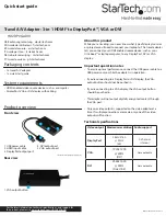 Предварительный просмотр 1 страницы StarTech.com HD2DPVGADVI Quick Start Manual