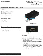 Preview for 1 page of StarTech.com HDMI2DP Instruction Manual