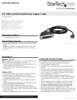 Preview for 1 page of StarTech.com ICUSB1284D25 Instruction Manual