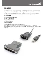 Предварительный просмотр 4 страницы StarTech.com ICUSB232DB25 Instruction Manual