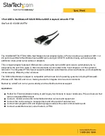 StarTech.com ICUSB232FTN Spec Sheet предпросмотр