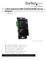 Preview for 1 page of StarTech.com ICUSB422IS Instruction Manual