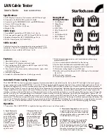 Preview for 1 page of StarTech.com LANTESTPRO User Manual