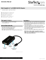 Preview for 1 page of StarTech.com MDP2VGDVHDW Instruction Manual