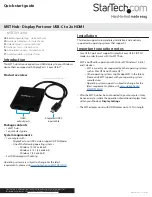 Preview for 1 page of StarTech.com MSTCDP122HD Quick Start Manual