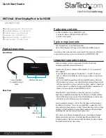 Preview for 1 page of StarTech.com MSTMDP123HD Quick Start Manual