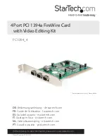 Preview for 1 page of StarTech.com PCI1394_4 Instruction Manual