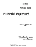 StarTech.com PCI1P2 Instruction Manual предпросмотр