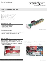 StarTech.com PCI1PEX1 Instruction Manual предпросмотр