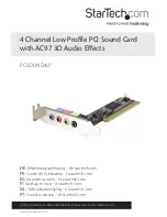 StarTech.com PCISOUND4LP Instruction Manual preview