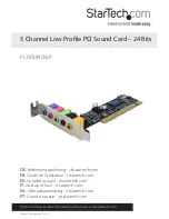 StarTech.com PCISOUND5LP Manual preview