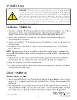 Preview for 5 page of StarTech.com PCIUSB3S2 Instruction Manual