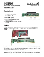 Предварительный просмотр 1 страницы StarTech.com PCIX1PEX4 Installation Manual