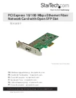 StarTech.com PEX100SFP Instruction Manual preview