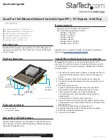 StarTech.com PEX10GSFP4I Quick Start Manual preview