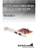 StarTech.com PEX1394A2DV User Manual preview