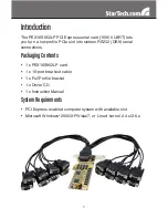 Preview for 4 page of StarTech.com PEX16S952LP Instruction Manual