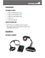 Preview for 4 page of StarTech.com PEX1S1PMINI Instruction Manual