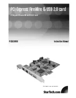 Preview for 1 page of StarTech.com PEX3U3F800 Instruction Manual