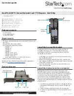 Предварительный просмотр 1 страницы StarTech.com PEX40GQSFDPI Quick Start Manual